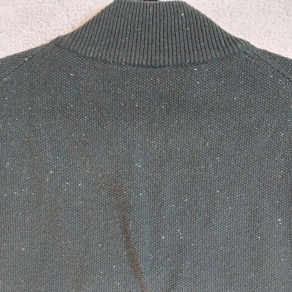 Jos A Bank Mens Sweater XXL Lamb Wool Blend 1/4 Zip Pullover Dark Green Grandpa - Picture 5 of 9